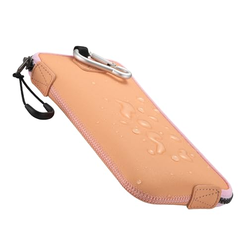 OneJoy Phone Sleeve Lightweight Cell Phone Pouch for Mobile Protection, Slim Fit and Durable, with Clip-on for Easy Carrying, Enough for 6.1" to 6.9" Cellphone [ Peach ] - color: Peach