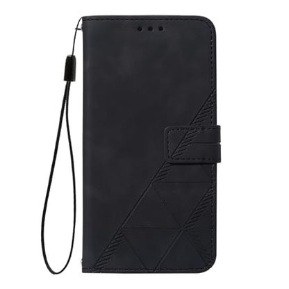 Faux Leather Flip Wallet Case for Motorola Moto G75, YBS Black | Card Slots Storage, Magnetic Closure, Hands-Free Kickstand, RFID Blocking, Precise Cutouts - color: Black