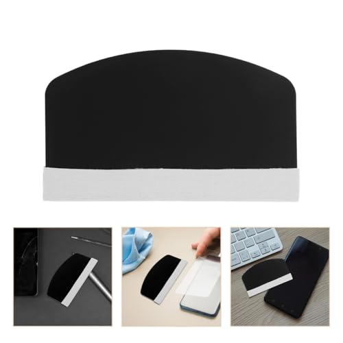 Housoutil Mobile Phone Film Scraper Card, Bubble Remover Curved Squeegee Tool with Cloth for Smooth Screen Protector Application
