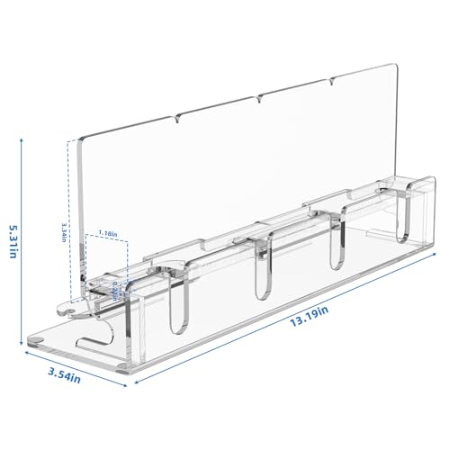 4 Phones Acrylic Multiple Cell Phone Stand - color: Clear