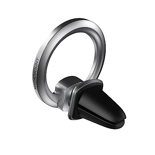 Scosche MagicMount MEMSV Elite2 Magnetic Phone Mount for Car Vent, MagSafe Phone Holder with 360° Adjustable Magnet Head, iPhone Compatible Cell Phone Stand 17/16/15/14/13/12 & MagSafe Case, Silver - style: MagSafe Vent