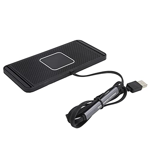 15W Non-Slip Wireless Car Charger, Fast Charging Mat for Safe Driving, Applicable to Mobile Phones, Silicone Material