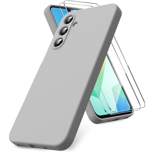 Vansdon for Samsung Galaxy A16 4G/5G Case-Gray | Soft TPU Liquid Silicone Phone Case with 2 Screen Protectors, Military-Grade Protection Shockproof Slim Phone Cover - color: Gray, size: Samsung Galaxy A16 4G/5G