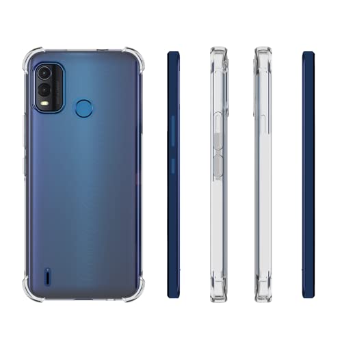 USTIYA Case for Nokia G11 Plus Clear TPU Four Corners Protective Cover Transparent Soft