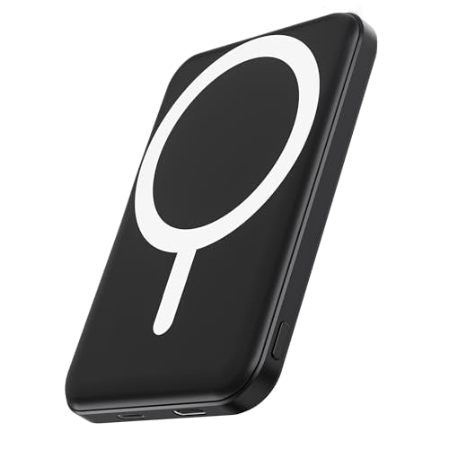 podoru for MagSafe Power Bank 5000mAh, Ultra-Slim Magnetic Portable Charger - color: Space Black