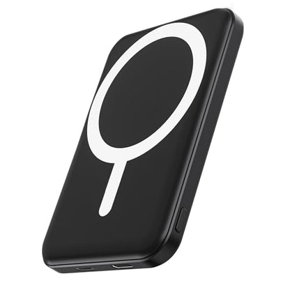 podoru for MagSafe Power Bank 5000mAh, Ultra-Slim Magnetic Portable Charger - color: Space Black