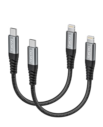 Short iPhone Charging Cable [MFi Certified] USBC Lightning Cable 1FT, 2Pack - size: 1FT