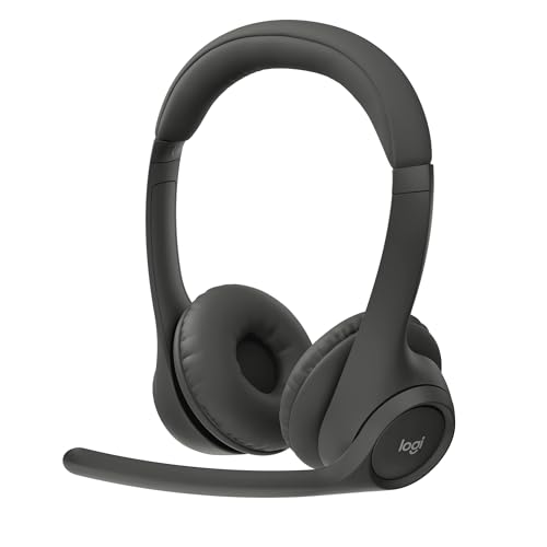Logitech Zone 300 Wireless Bluetooth Headset with Noise-Canceling Microphone, Compatible with Windows, Mac, Chrome, Linux, iOS, iPadOS, Android – Graphite (Renewed)