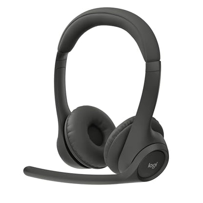 Logitech Zone 300 Wireless Bluetooth Headset with Noise-Canceling Microphone, Compatible with Windows, Mac, Chrome, Linux, iOS, iPadOS, Android – Graphite (Renewed)
