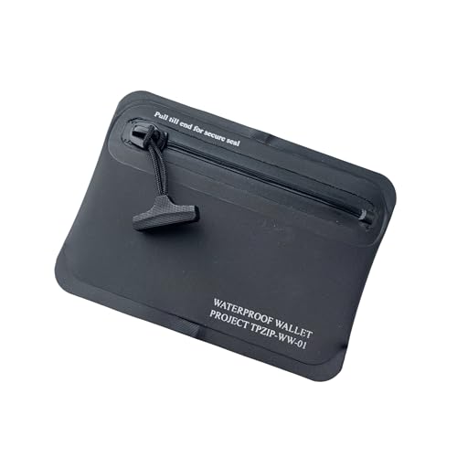 Heavy Duty Airtight Wallet Submersible Waterproof Wallet Protection for Keys, Cards - color: Black (Hypalon Texture), size: 5.2" X 4" / 13.5CM X 10 CM
