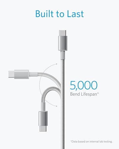 Anker USB C to USB C Cable, 60W Fast Charging Cable(2-Pack, 3.3 ft, Silver) - color: Silver, size: 3.3FT*2