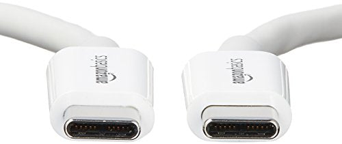 Amazon Basics USB-C to USB-C Fast Charging Cable, 480Mbps Speed, USB-IF Certified, for Apple iPhone 16/15, iPad, Samsung Galaxy, Tablets, Laptops, 9 Foot, White - color: White, size: 9-Foot
