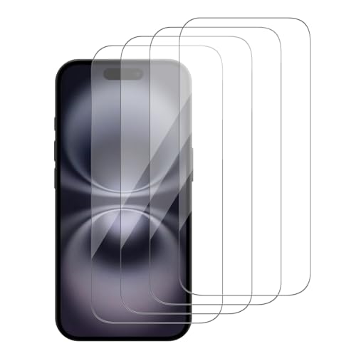 [4 Pack Glass Screen Protector Compatible for iPhone 16 Plus/ 15 Plus / 15 Pro Max /16 + 15 [6.7 Inch] [9H Hardness]-HD Screen Tempered Glass, Scratch Resistant,[Case Friendly] - size: iPhone 16 Plus/ 15 Plus