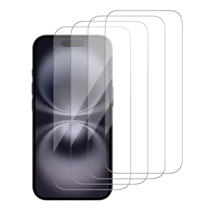 [4 Pack Glass Screen Protector Compatible for iPhone 16 Plus/ 15 Plus / 15 Pro Max /16 + 15 [6.7 Inch] [9H Hardness]-HD Screen Tempered Glass, Scratch Resistant,[Case Friendly] - size: iPhone 16 Plus/ 15 Plus