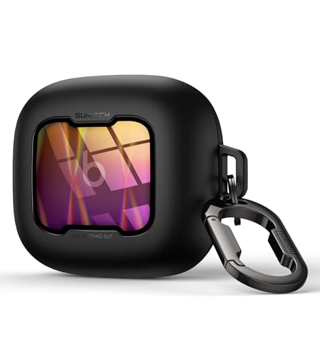 SURITCH for Beats Powerbeats Pro 2 Case Cover, Magnetic Locking Cases for Beats Powerbeats Pro 2 2025, Shockproof Bumper Protective Covers with Carabiner & Keyring & Cleaner Kit, Iridescent Sparkle - color: Iridescent Sparkle