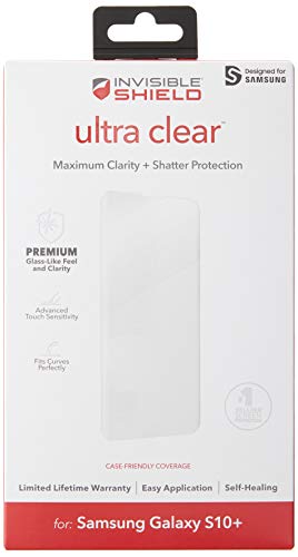 ZAGG Invisible Shield Ultra Clear - Military Grade Film Screen Protector - Made for Samsung GS10+ - Case Friendly - size: GS10+