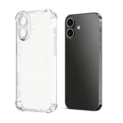 2Pcs Transparent Ultra-Thin Soft Phone Case with Four Corner Protection for iPhone 16-6.1inch，Luxury Soft TPU Protective Cover