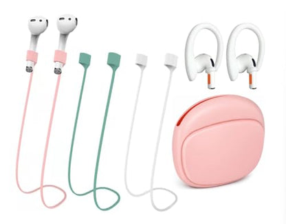 BUISAMG AirPods Magnetic Anti-Lose Strap, Soft Silicone Sport Lanyard - color: Pink...