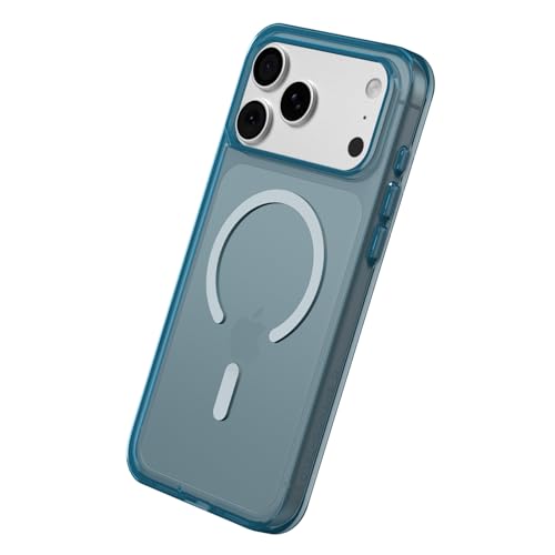 RhinoShield Clear MagSafe Compatible Case for iPhone 17 Pro Max | Strong Magnetic, Anti-Yellowing, Transparent, High Clarity, Shockproof, Military Grade Drop Protection - color: Nocturne Blue, size: iPhone 17 Pro Max