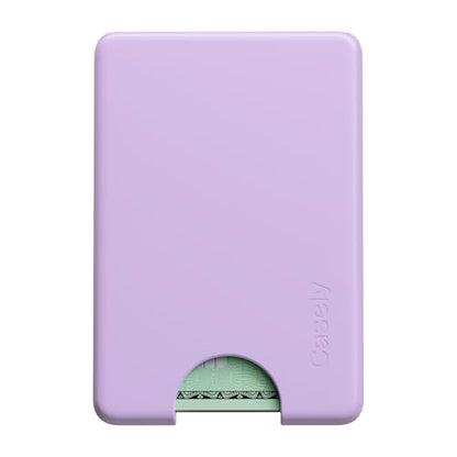 Casely MagWallet | Light Purple | Slim Wallet Card Holder | Compatible with MagSafe | Soft-Touch Hard Silicone | Holds Up to 3 Cards - color: Light Purple