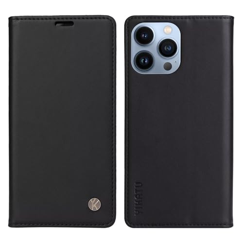 Caseurban Compatible with iPhone 13 Pro Max Wallet Case PU Leather Flip Folio Case with Card Holder Magnetic Closure Shockproof Protective Phone Cover Black - color: Black, size: iPhone 13 Pro Max