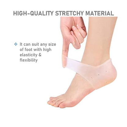 VivoFoot 3 Pair Gel Heel Protector,Heel Pain and Cracked Heels Relief Socks - size: 3 Pairs