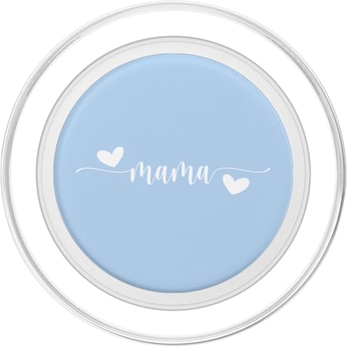 Cute Mama Lettering Hearts Mom Blue PopSockets PopGrip for MagSafe - style: Magnetic PopGrip