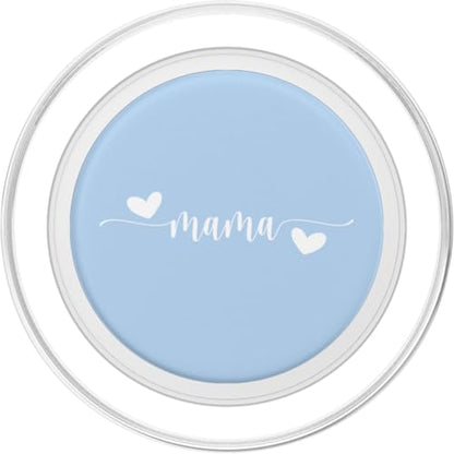 Cute Mama Lettering Hearts Mom Blue PopSockets PopGrip for MagSafe - style: Magnetic PopGrip