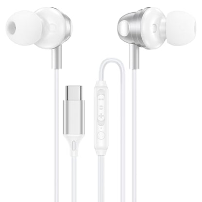 USB C Google Headphones Wired Earbuds for Google Pixel 11 10 Pro XL/Fold - color: White