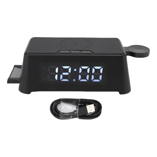 Wireless Charger Headphone Watch Alarm ClockEfficient 6in1 Charging Station for PhoneIdeal for Home Office Use and TravelABS Material