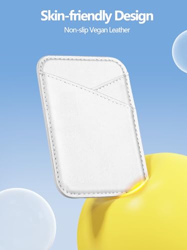 Miroddi for MagSafe Wallet, Ultra-Thin Magnetic Wallet with 2 Card Slots | RFID Blocking, No More Falling, Strongest Magnetic Card Holder for iPhone 17/16/15/14/13/12 Series & Pixel 10 Series, White - color: White