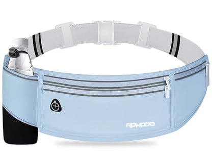 Water Resistant Fanny Pack for Men Women with Bottle Holder, Blue - color: 08-Baby Blue