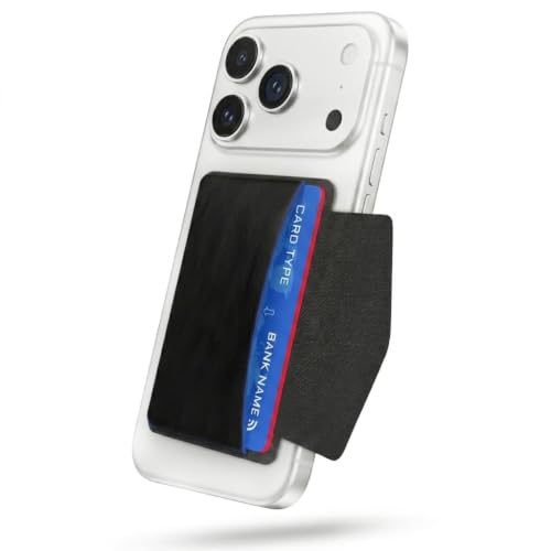 Switchbands Card Holder for Phone Case (Pack of 3) – Stick On Phone Wallet, Adhesive Credit Card & ID Holder for Back of Phone, Slim & Secure, Compatible with iPhone & All Smartphones, Black