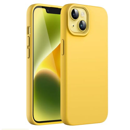 JETech Silicone Case for iPhone 14, Yellow | Silky Soft Touch, Shockproof Protection, Scratch Resistant, Microfiber Lining - color: Yellow, size: iPhone 14