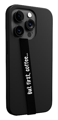 Phone Loops: Non-Elastic Phone Grip, Phone Strap, Phone Holder for Hand - Small, Light and Discreet Phone Loop Cell Phone Holder for Hand - Phone Finger Holder - color: Fabric: Coffee