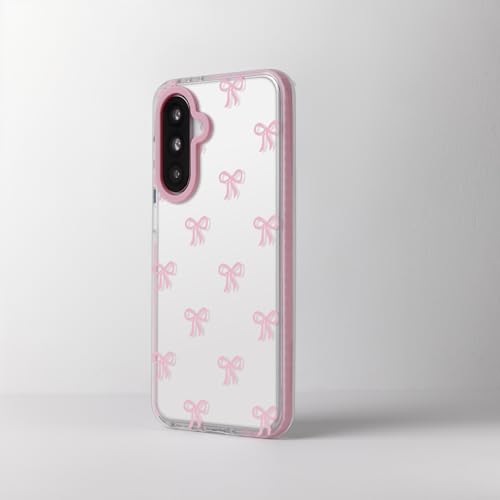 Dumkery Girly Phone Case Compatible with Samsung Galaxy A36 5G, Cute Bow Aesthetic Pattern Print, Soft Clear Anti Yellowing TPU Shockproof Bumper Cases Cover for Girls Women - size: Samsung Galaxy A36