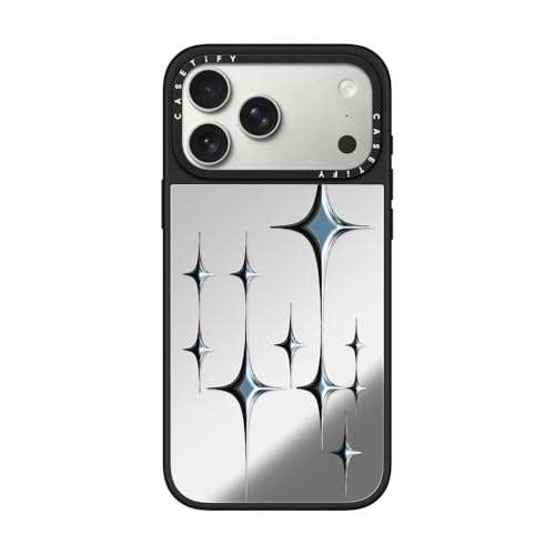 CASETiFY for iPhone 17 Pro Max Case - Mirror Compatible with MagSafe | Reflective | 4.9 ft. Drop Protection | Chrome Sparkles - Graphite | Silver On Black - color: Chrome Sparkles - Graphite, size: Iphone 17 Pro Max (6.9")