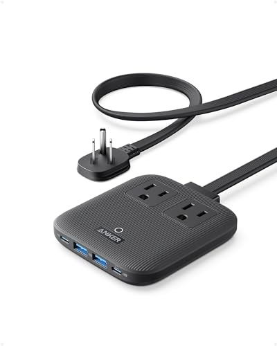 Anker Travel Power Strip, Anker Nano 67W Max 6-in-1 USB C Charger, 2 USB C - color: Black Stone