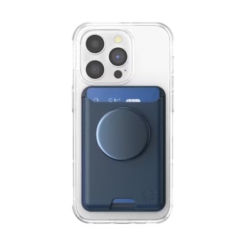 PopSockets Phone Wallet for MagSafe with Grip- Navy - color: Navy, style: With Grip