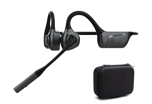 Open-Ear Headphones Bluetooth 5.1 with ENC Noise Canceling Mic - color: Black