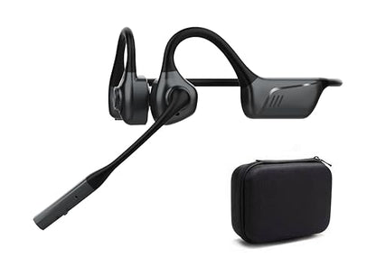 Open-Ear Headphones Bluetooth 5.1 with ENC Noise Canceling Mic - color: Black