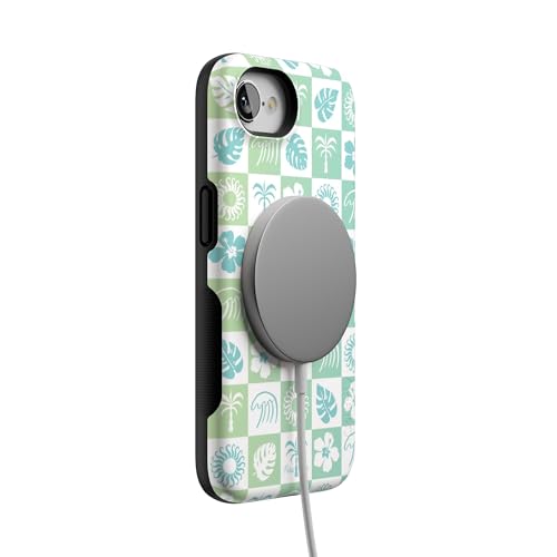 Casely iPhone 16e Case | Pura Vida | Coastal Checkers | Bold Protective Design | Compatible with MagSafe - color: Pura Vida | Coastal Checkers