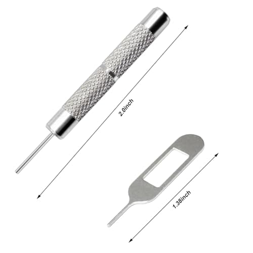4 Pcs SIM Card Removal Openning Tool Tray Eject Pins Needle Opener Ejector Compatible with All iPhone Apple iPad HTC Samsung Galaxy Cell Phone Smartphone Watchchain Link Remover (Style F) - size: F