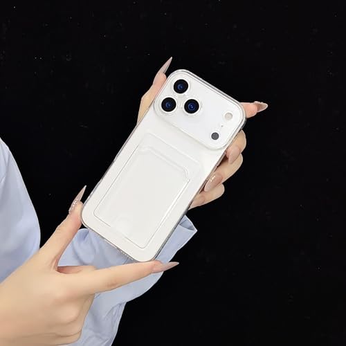 Lunivop Compatible with iPhone 17 Pro Max Case Wallet Clear Card Holder TPU Slim Soft Shockproof Anti-Yellowing Anti-Scratch Transparent Phone Case (for 17 Pro Max 6.9 '' Clear) - size: for iPhone 17 Pro Max