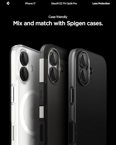 Spigen Camera Lens Protector for iPhone 17/16 Plus/16 - Black - color: Black