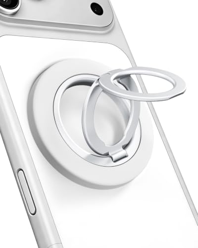 Ultra-Thin Magnetic Phone Ring Holder Grip for Magsafe Accessories - color: silver