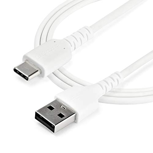 StarTech 6.6ft/2m USB-A to USB-C Cable, White, 3A, USB 2.0 - size: 6 ft / 2 m, style: white