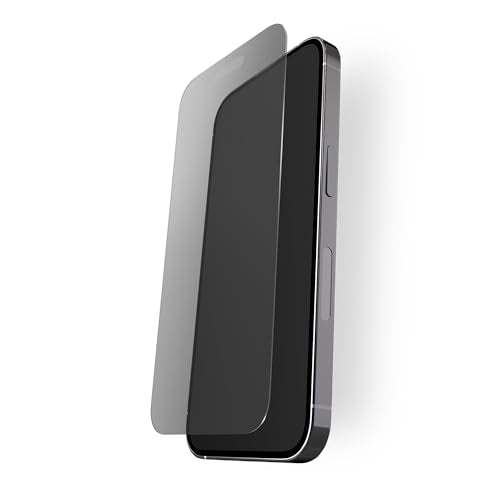 BodyGuardz Pure 3 Privacy Screen Protector for iPhone 15 Pro/iPhone 15, 2-Way Privacy Technology With Maximum Strength 9H Anti-Spy Tempered Glass, Easy Installation, Perfect Touch Sensitivity