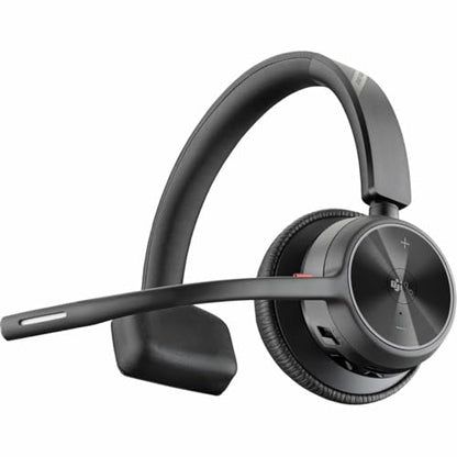 Poly - Voyager 4310 UC Wireless Headset (Plantronics) - Single-Ear Headset w/Mic - Connect to PC/Mac via USB-A Bluetooth Adapter, Cell Phone via Bluetooth - Works with Teams (Certified), Zoom & More - style: Headset (Teams Version)