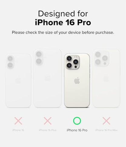 Ringke for iPhone 16 Pro Case [Fusion Magnetic Matte Clear] | Compatible with MagSafe, Oil & Dirt Resistant, Anti-Fingerprint Technology Prevents Oily Smudges, Feels Velvety Soft - size: iPhone 16 Pro